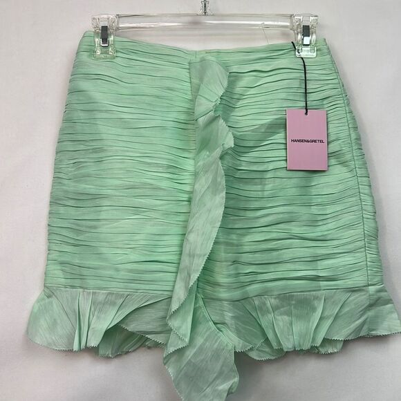 Hansen and Gretel Seafoam green Levi silk Skirt NWT - Picture 5 of 16
